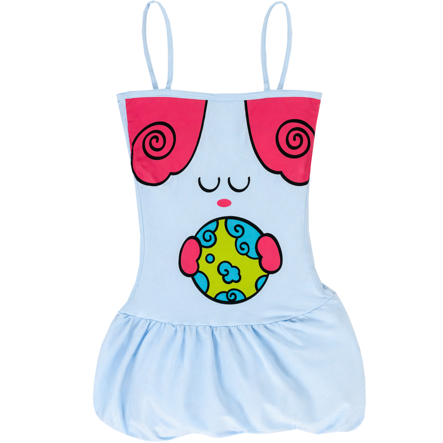 holding space dress Groll-Cee x SnugBug (available for pre-order)