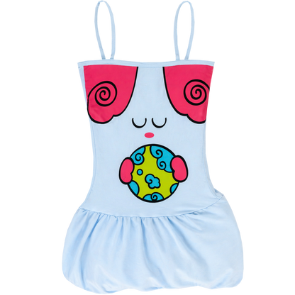 holding space dress Groll-Cee x SnugBug (available for pre-order)